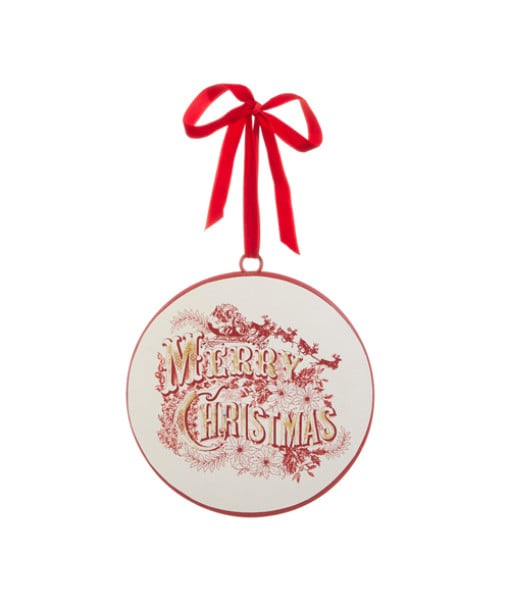 Ornement de disque Vintage Joyeux Noël