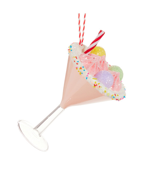 Ornement en verre, cocktail de bonbons