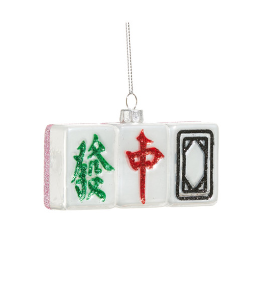 Ornement en verre, pièces de Mahjong