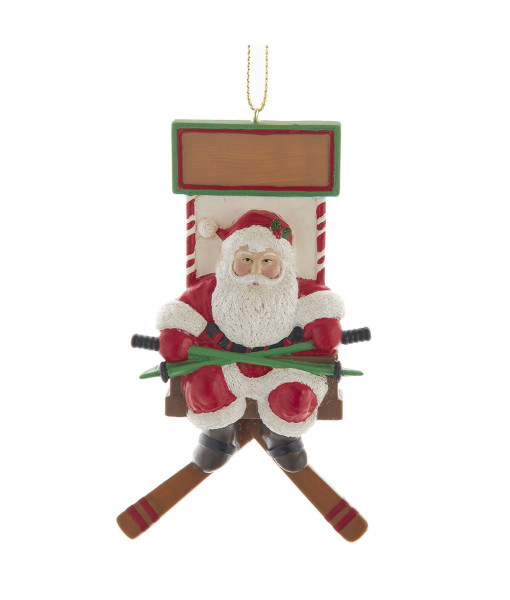 Ornement, Père Noël sur un télésiège