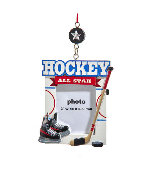 Ornement, cadre photo pour les passionnés de hockey