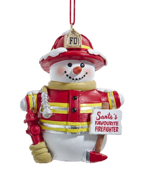 Ornement, M. Bonhomme de neige, le pompier Ornement, M. Bonhomme de neige, le pompier