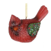 Cardinal des bois, décoration en résine. Mesure 9 cm
