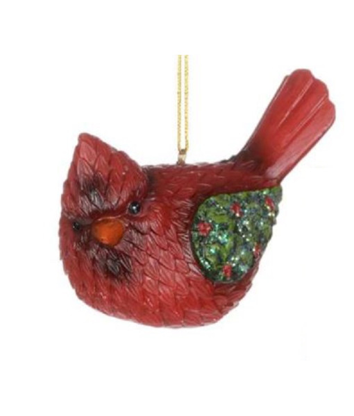 Cardinal des bois, décoration en résine. Mesure 9 cm