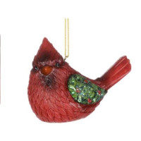 Cardinal des bois, décoration en résine. Mesure 9 cm