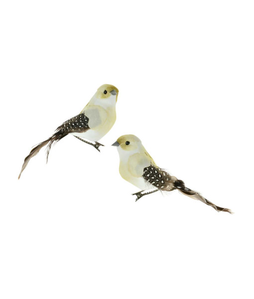 Décor, oiseau à clipser, fabriqué avec de vraies plumes