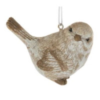 Oiseau de forêt brun et blanc