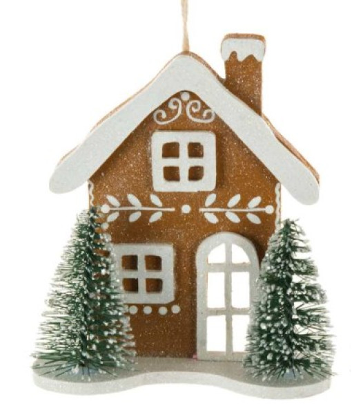 Ornement de Maison en Pain d'Épices