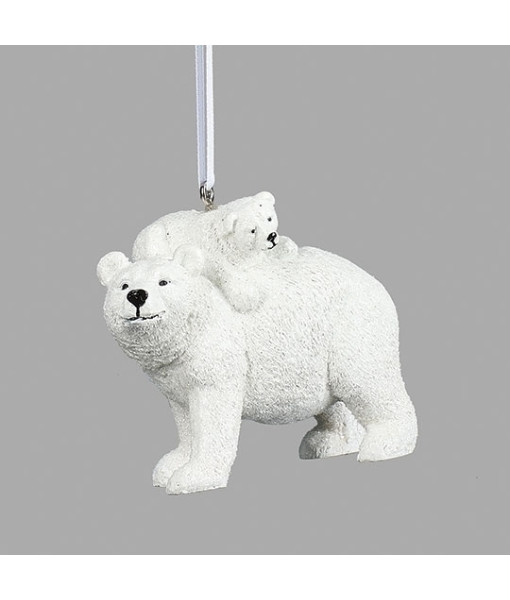 Ornement d’ours polaire avec son petit