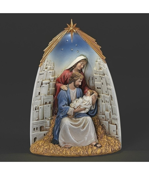 Décoration de table illuminée, figurine lumineuse de la Sainte Famille