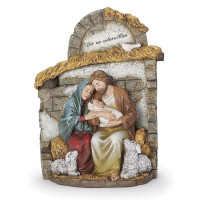 Décoration de table, Figurine de la Sainte Famille « Adorons-le »