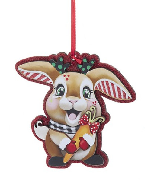 Ornement, mignon petit lapin festif