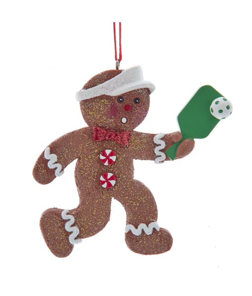 Joueur de pickleball en pain d'épice, décoration