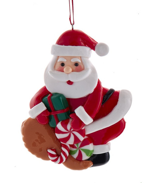Ornement, Père Noël avec un sac de cadeaux