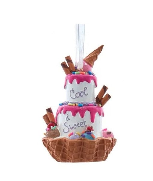 Ornement, Gâteau de Glace aux Couleurs Pastel