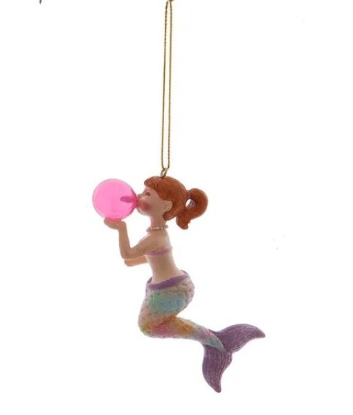 Ornement, sirène avec boule de gomme.