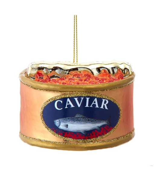 Ornement en verre, boîte de caviar