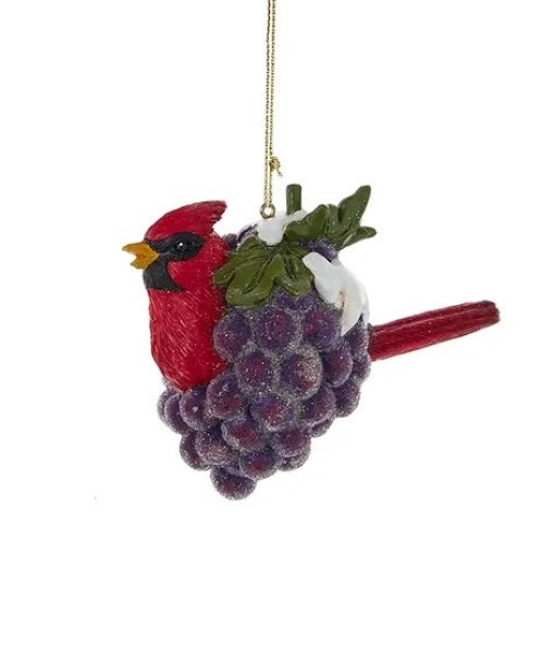 Ornement, Cardinal givré de sucre dans une baie.