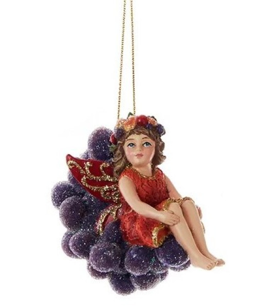 Ornement, Fée du Givre au Sucre avec Baie Givrée.