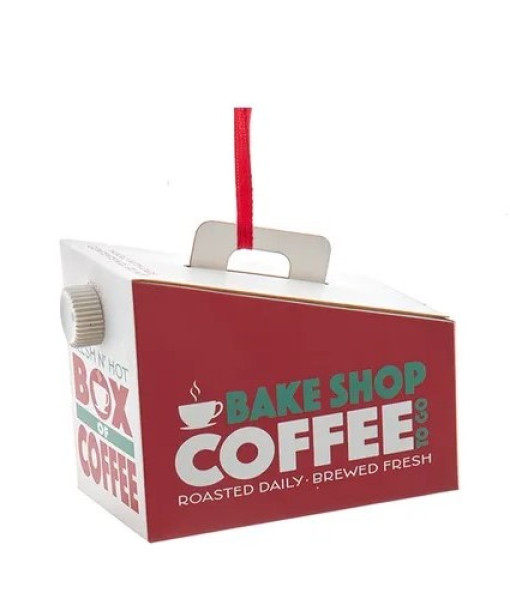 Ornement, distributeur de café en vrac, rouge