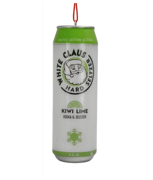 Ornement, White Claus Hard Seltzer, Kiwi Lime.