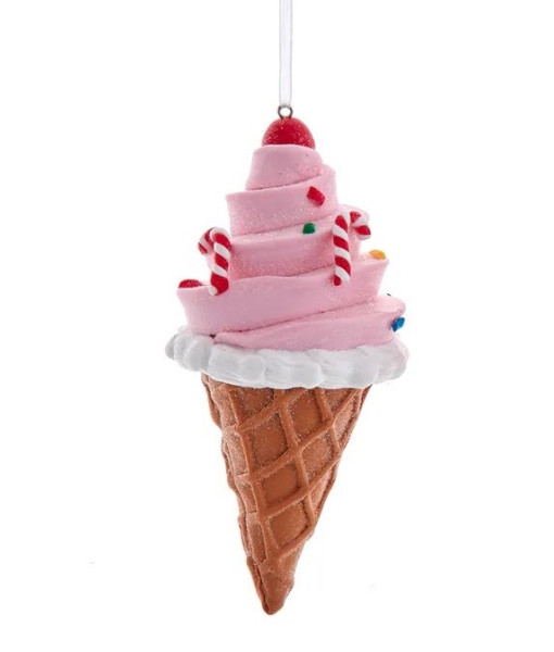 Ornement, Cornet de glace avec glace rose