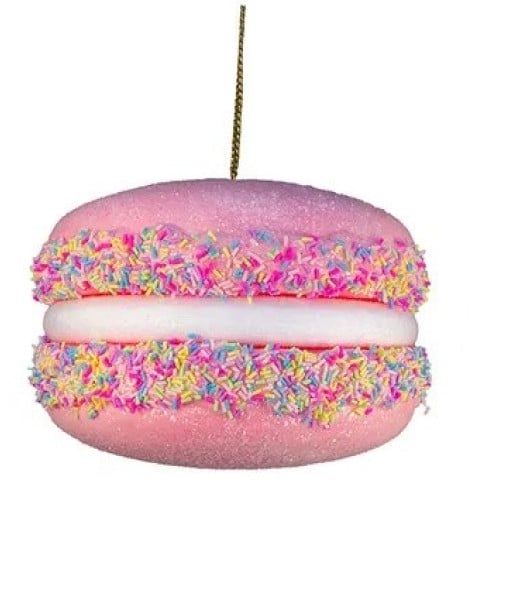 Ornement Macaron Rose Fluo