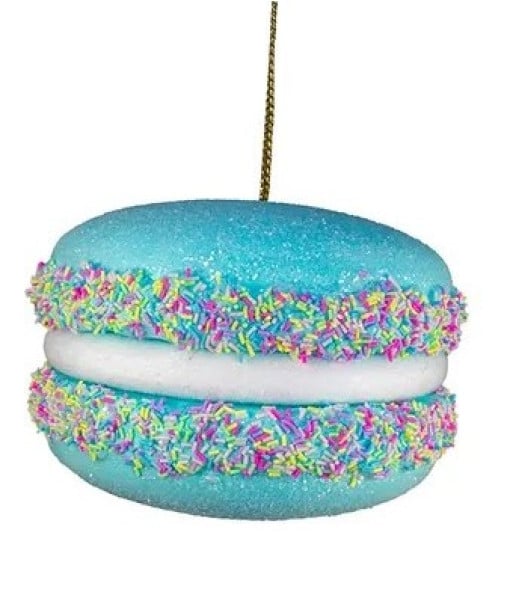 Ornement Macaron Bleu Chaud