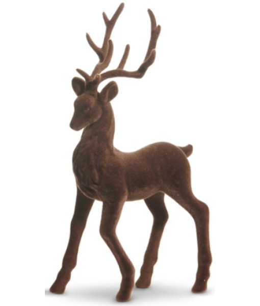 Décoration de table, cerf marron floqué