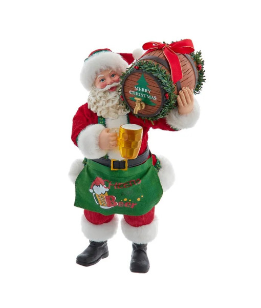 Décoration de table, Père Noël avec un tonneau de bière par Fabriche.