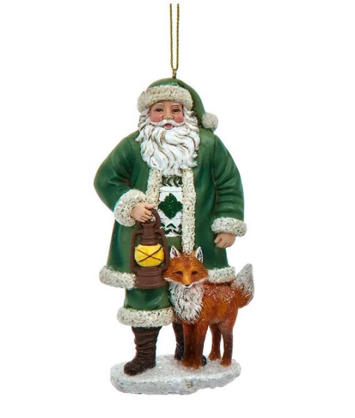 Ornament, Santa with woodland fox
