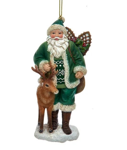 Ornament, Santa with a reindeer