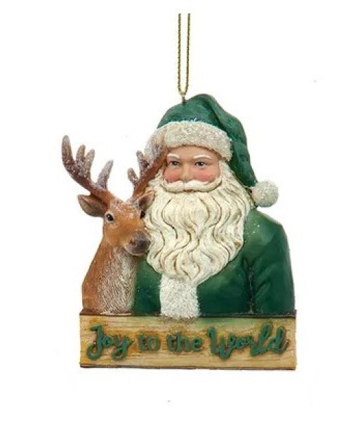 Ornament, Santa with Stag