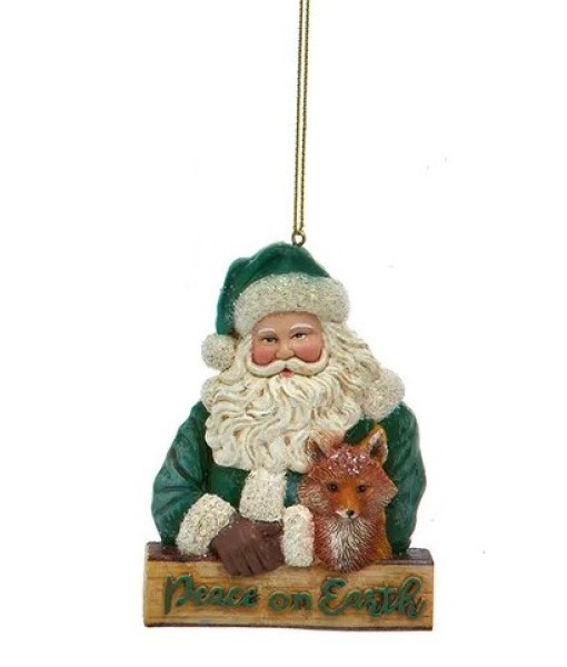 Ornament, Santa with woodland fox