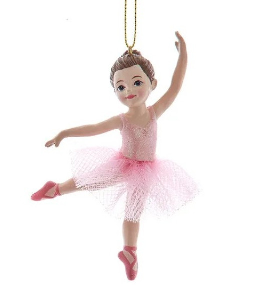 Ornement, jeune ballerine aux cheveux bruns
