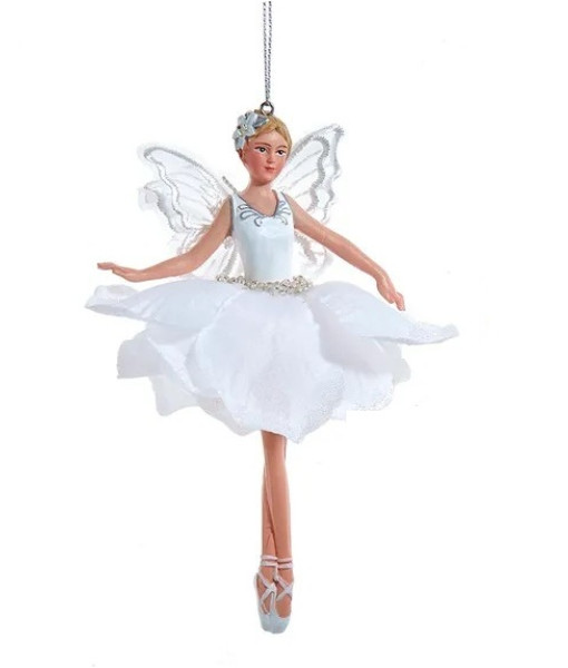 Ornement de Fée Ballerine Blanc et Argent