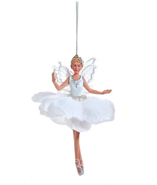 Ornement de Fée Ballerine Blanc et Argent