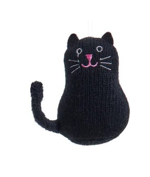 Ornement, chat en tricot, en noir Ornement, chat en tricot, en noir