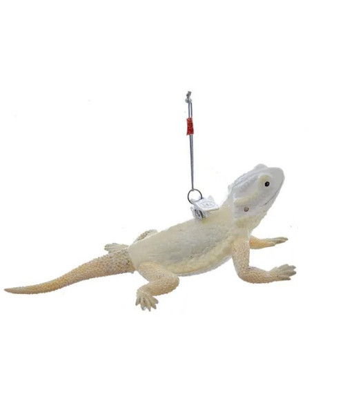 Ornement en verre, lézard, mesure 6 pouces.