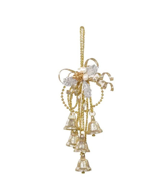 Ornement en grappe de cloches dorées