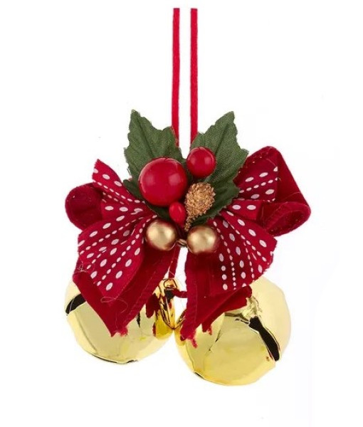 Miniature Ornement Cloche Dorée Brillante