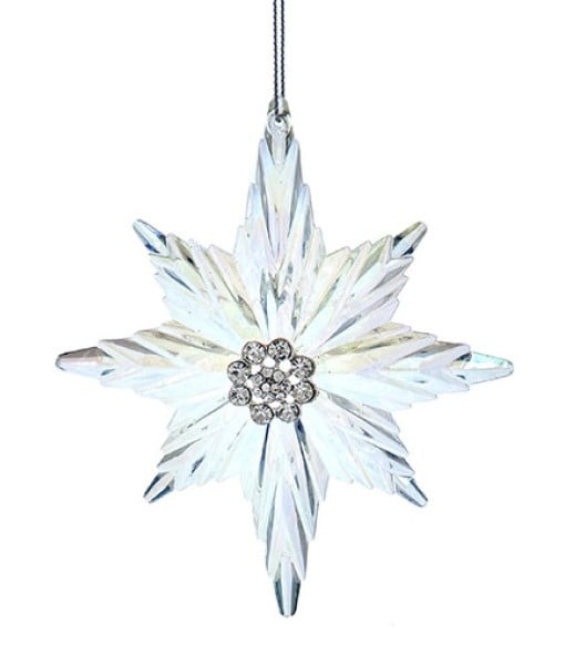 Ornement étoile à huit branches, avec un centre orné de bijoux Ornement étoile à huit branches, avec un centre orné de bijoux