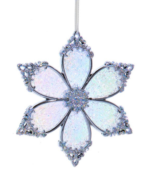 Ornement flocon de neige transparent