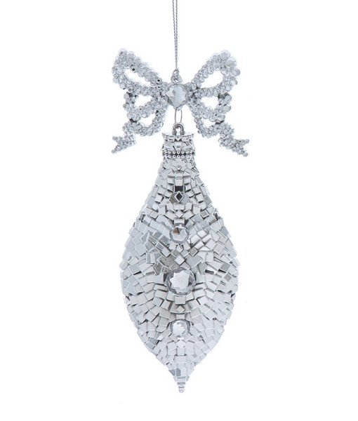 Ornement en argent de forme de pommeau