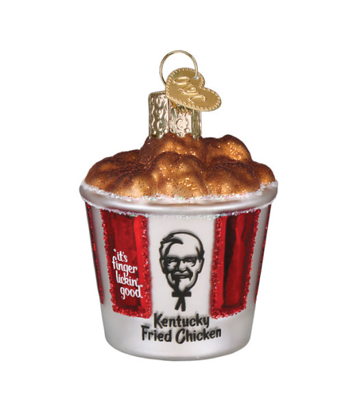 Ornement en verre, PFK Poulet dans un seau.