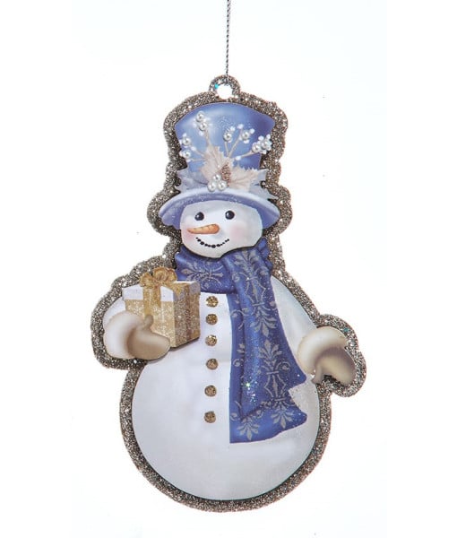 Ornement Bonhomme de Neige Bleu