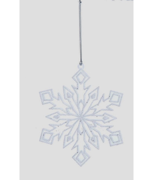 Ornement flocon de neige clair et blanc