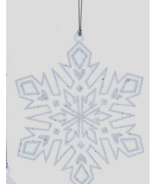 Ornement flocon de neige clair et blanc