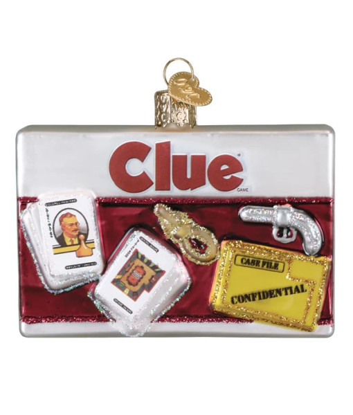 Ornement en verre, jeu de société Cluedo