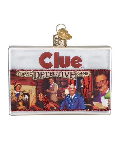 Ornement en verre, jeu de société Cluedo